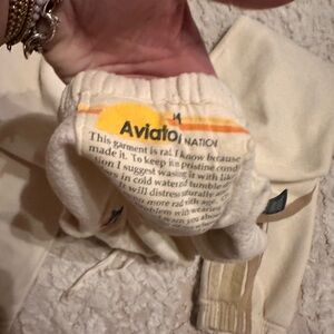 Aviator Nation Off-White Sweatpants